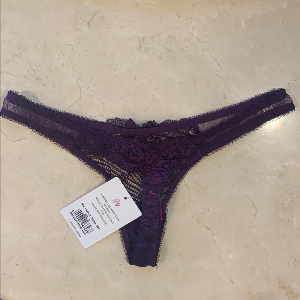 NWT L’Agent Agent Provocateur purple mia thong S